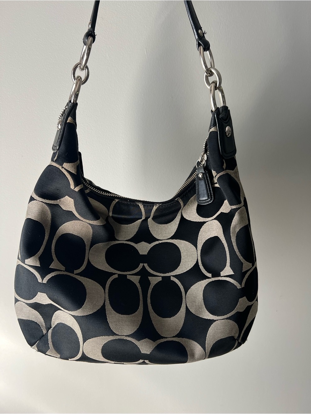 Coach Kristin Black Signature Canvas Hobo Bag - Picture 4 of 8